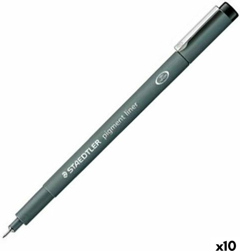 Staedtler - serie per artisti - liner pigmentato - fineliner - nero - 0,4 mm - 10 pezzi