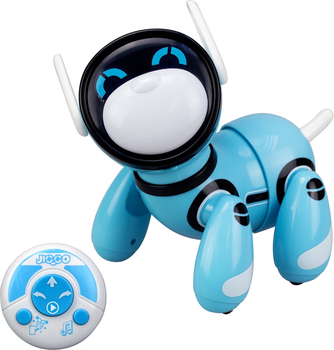 Silverlit jiggo perro robot bailarín interactivo con sonido, luz y mando a distancia