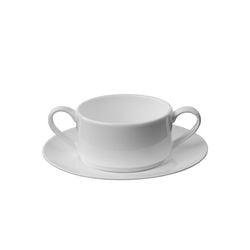 Vajilla de porcelana fina 250 ml color crema 24 piezas