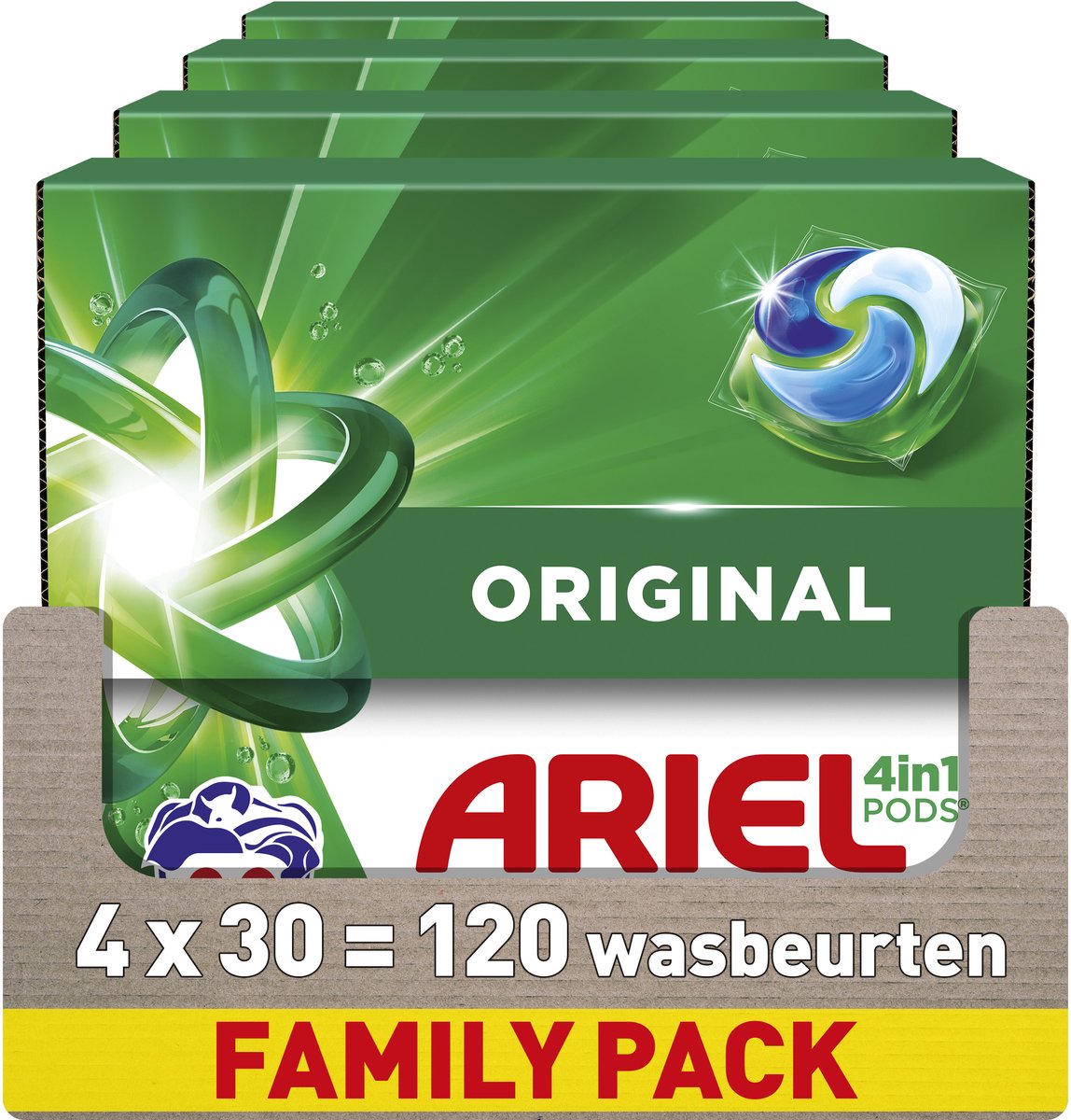 Detersivo in cialde Ariel 4in1 originale - 4 x 30 lavaggi