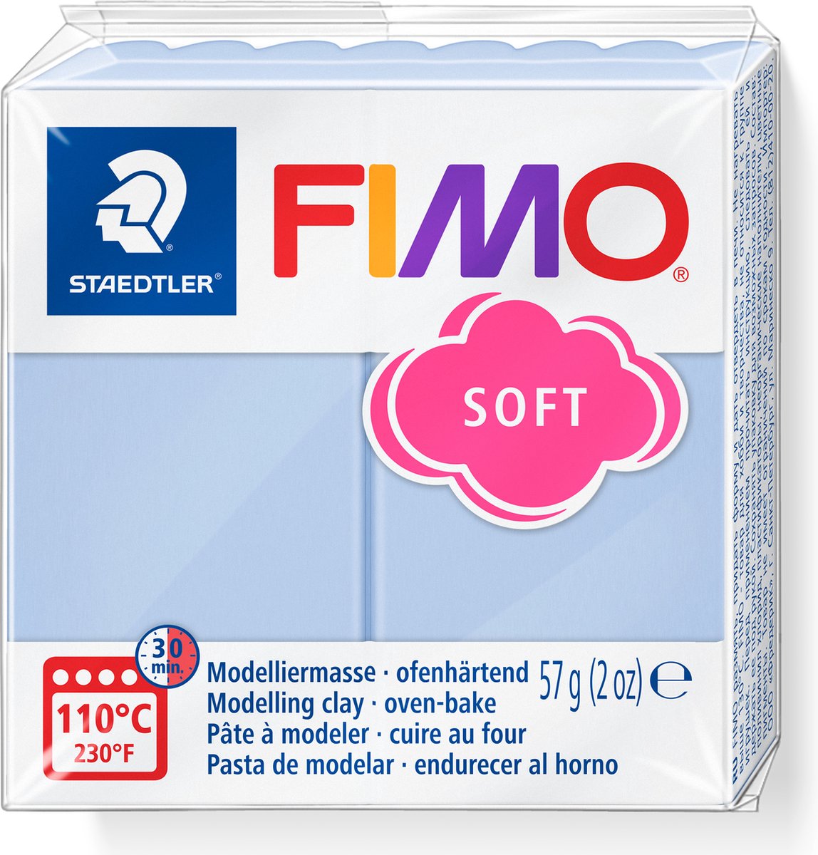 Fimo soft boetseerklei 57 g serenity blue