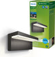 Philips led philips bustan wandlamp - ultra efficient - antraciet - 3,8w