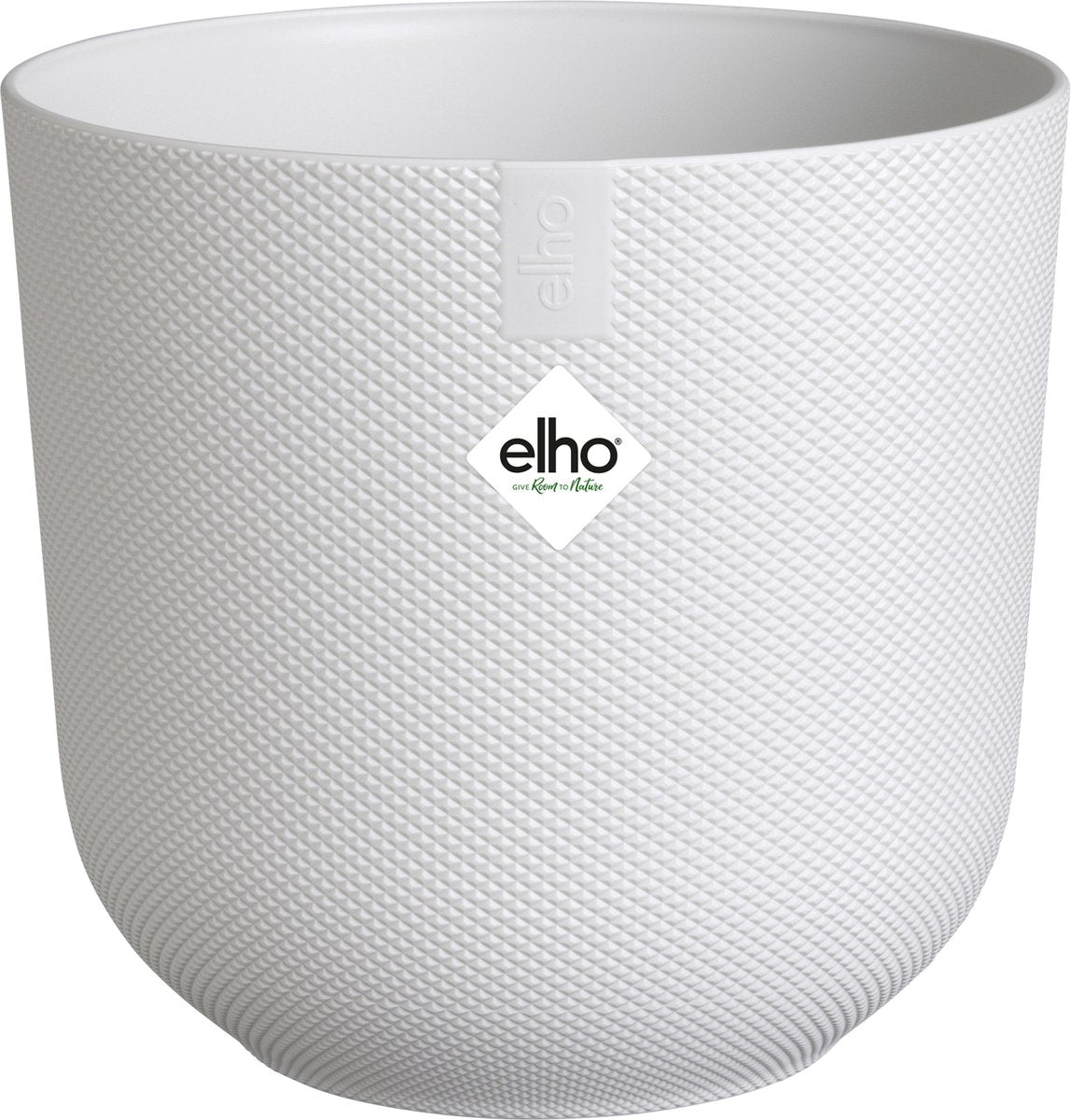 Elho jazz rond 26 bloempot voor binnen - woonaccessoire van 100% gerecycled plastic - ø 26 x h 24.2 cm - zijdewit