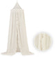 Jollein - baby klamboe vintage ruffle (ivory) - katoen - polyester - baby sluier, bed hemeltje - 245cm