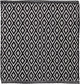 Sealskin - alfombra de baño enrejada 60x60 cm - algodón - negro