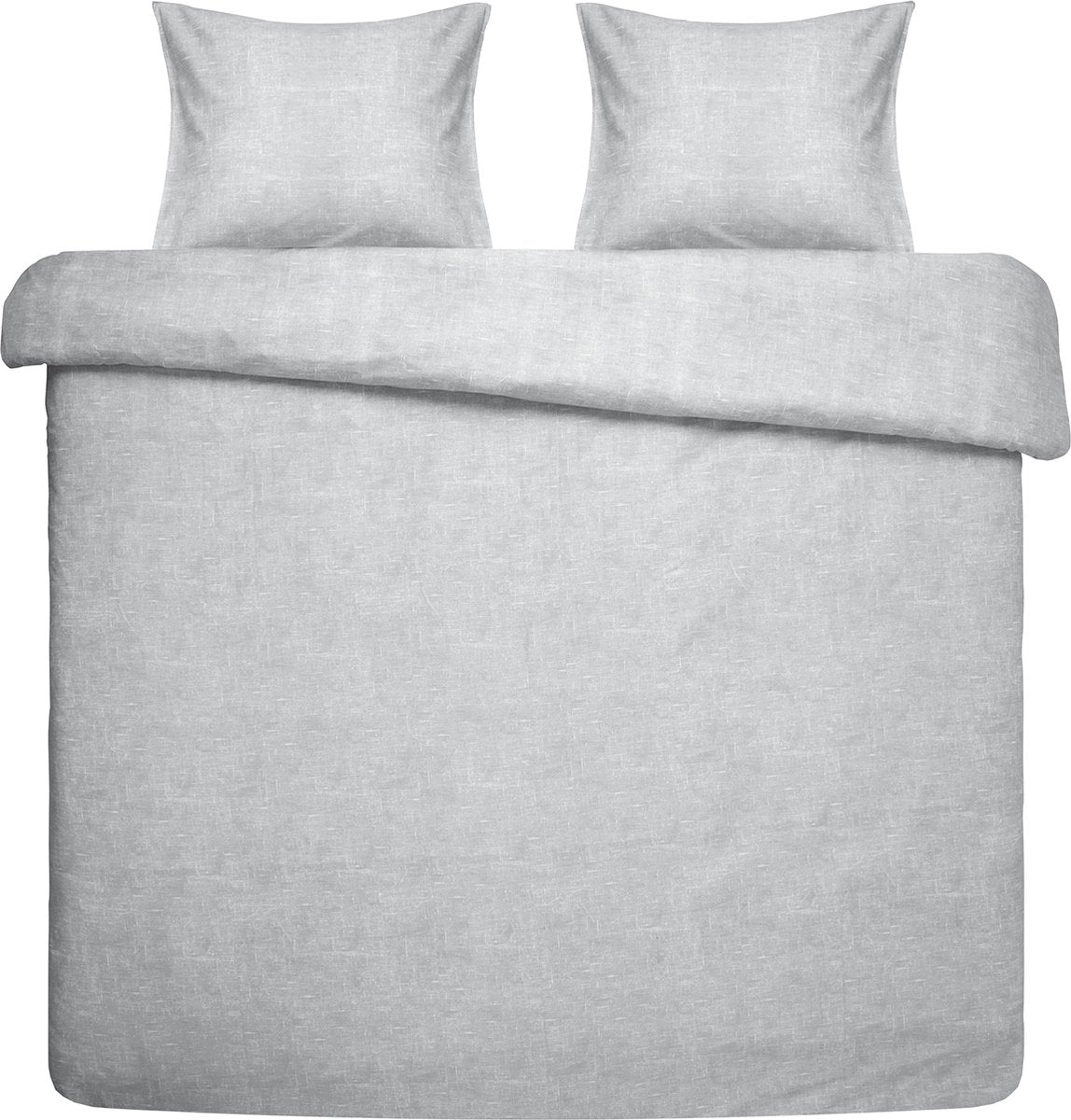 Funda nórdica Damai ebba - algodón orgánico - 240x200 220 cm - gris + 2 fundas de almohada 60x70