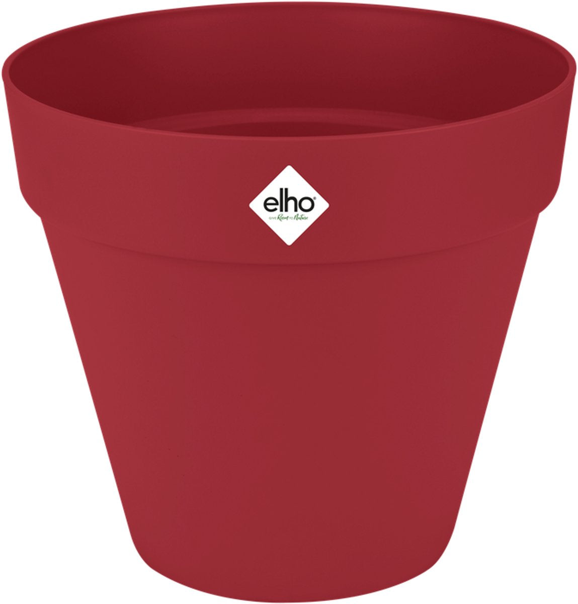 Elho loft urban round 50 - macetero de exterior - ø 48,5 x h 44,5 cm - teatro rojo
