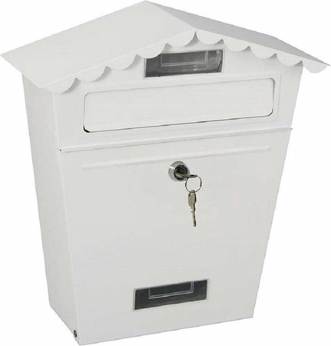 Cassetta delle lettere EDM acciaio bianco classico (29,5 x 10,5 x 35,5 cm)