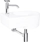 Differnz Appollo fontana WC sinistra - set - fontana 41 x 27 cm compreso rubinetto e sifone - ceramica - bianco