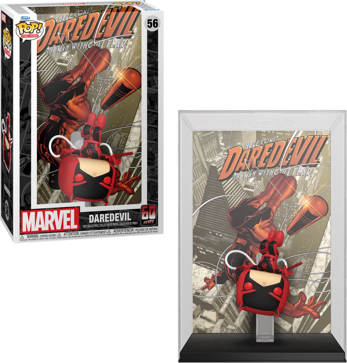 Funko daredevil 60th anniversary pop! comic cover vinyl figure daredevil #1 9 cm pop! figuur