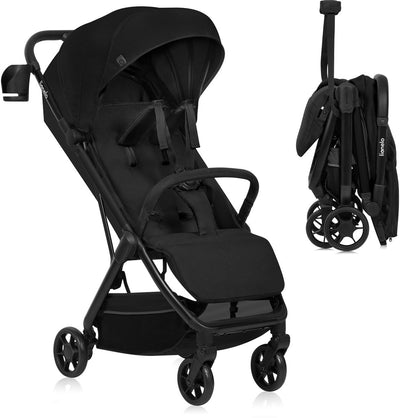 Lionelo julie air - ultra-light buggy - travel buggy - auto-folding compact - only 7.5 kg - travel hand luggage - adjustable backrest to reclining position - xxl sunshade with UPF50+ - maintenance-free wheels - from 6 months to 22 kg - stroller