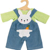 Dolls dungarees with striped shirt Bunny Lou, 28-35 cm