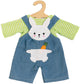 Dolls dungarees with striped shirt Bunny Lou, 28-35 cm