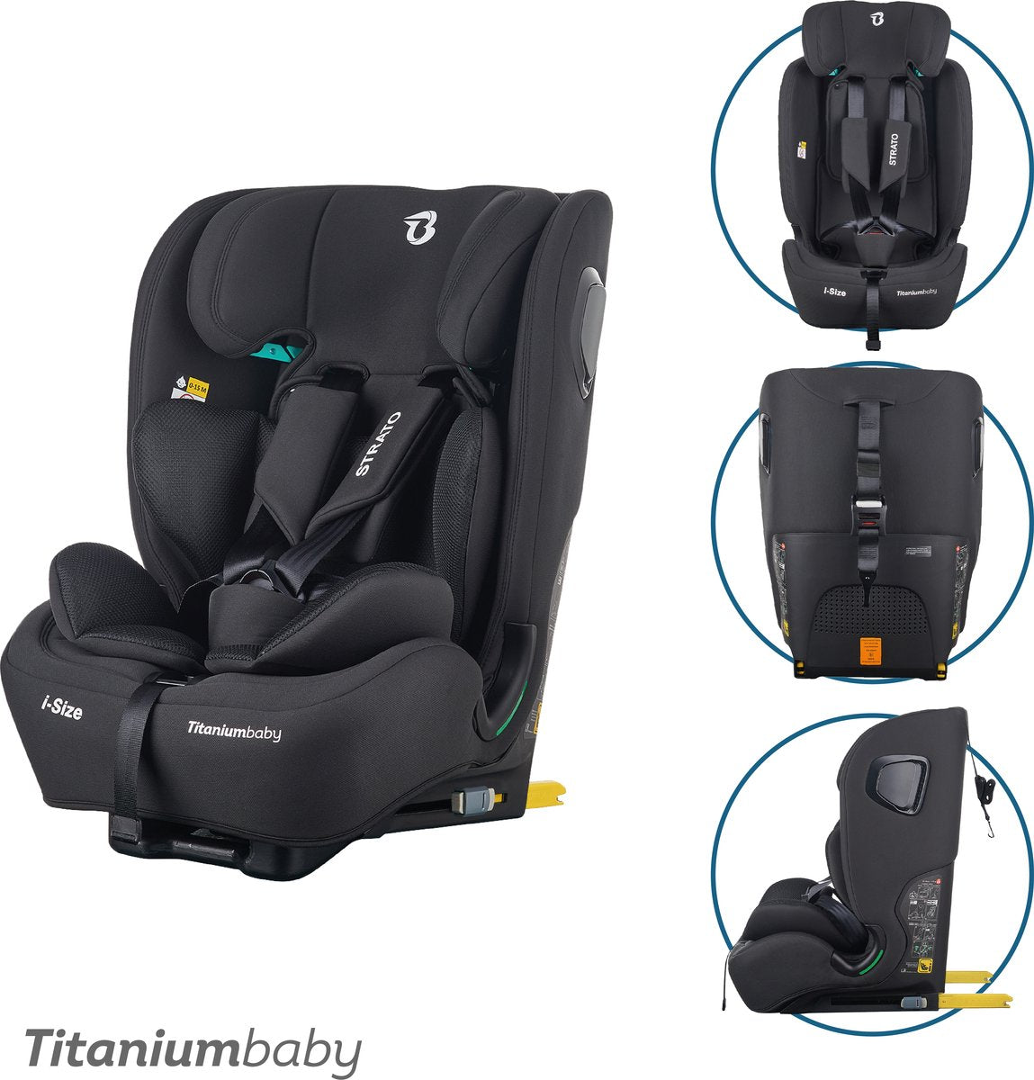 Titanium baby Seggiolino auto Titanium strato i-size nero
