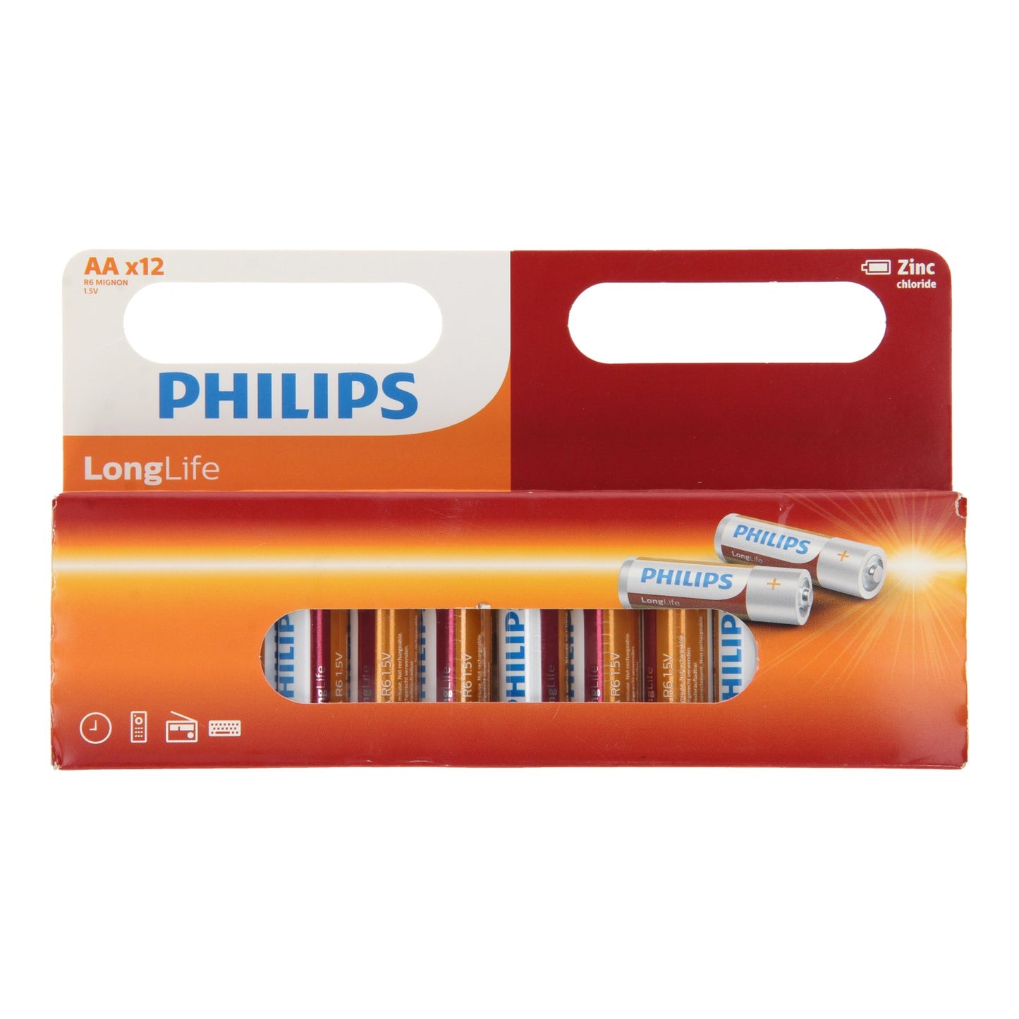 Philips Longlife Battery Zinc AA R6, 12st.