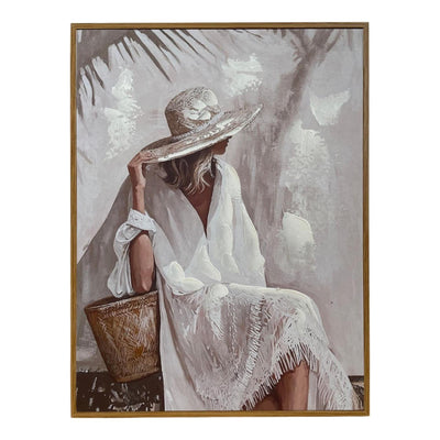 Mansion atmosphere wooden painting belle 30x40x2cm