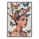 Mansion atmosphere canvas schilderij vrouw met vlinders 70x100x3,5cm
