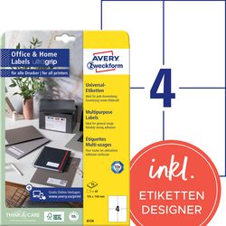 Etiquetas avery 6124 105 x 148