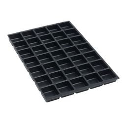 Inzetstuk met meerdere vakken bisley 20 mm zwart