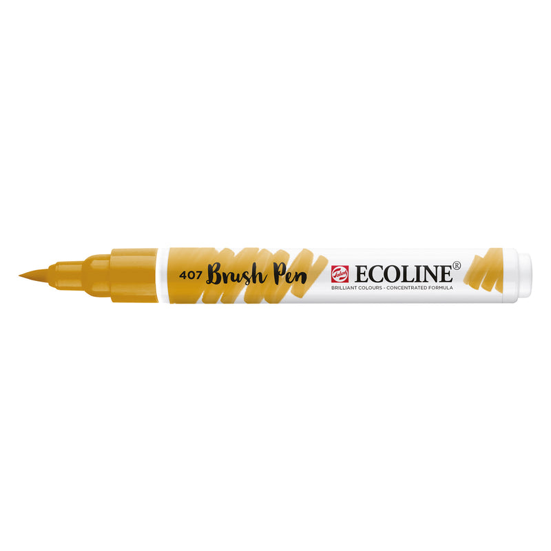 Ecoline • penna a pennello ocra scuro 407
