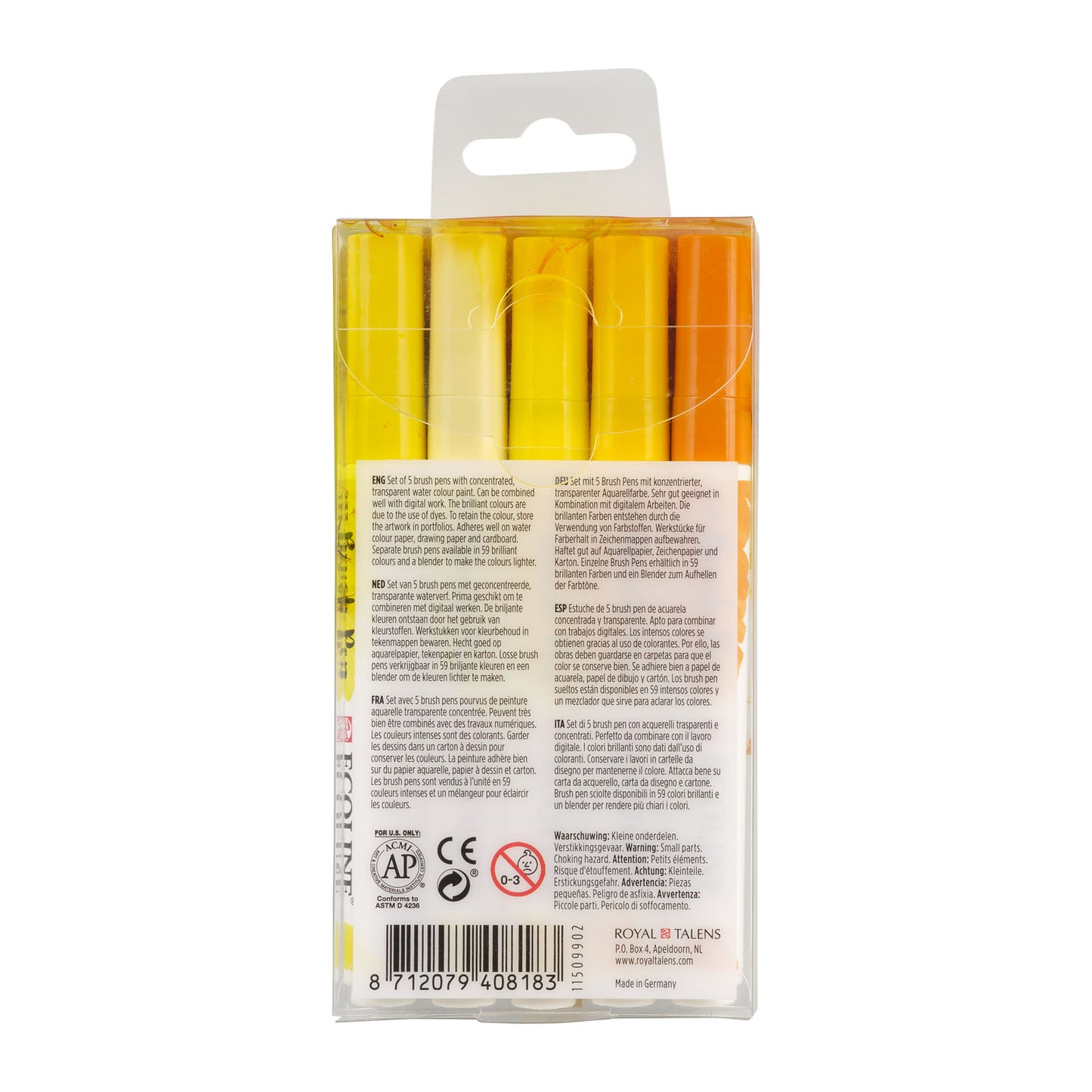 Ecoline • juego de 5 rotuladores amarillos