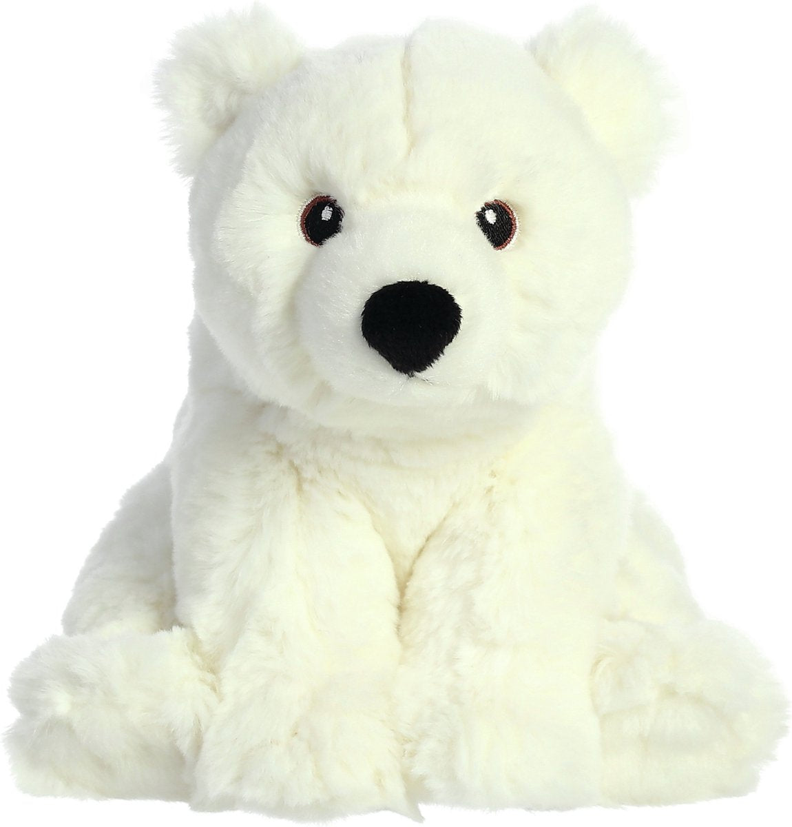 Aurora pluche ijsbeer knuffel - knuffeldier - wit - 24 cm - noordpool thema - beren knuffels