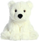 Aurora pluche ijsbeer knuffel - knuffeldier - wit - 24 cm - noordpool thema - beren knuffels