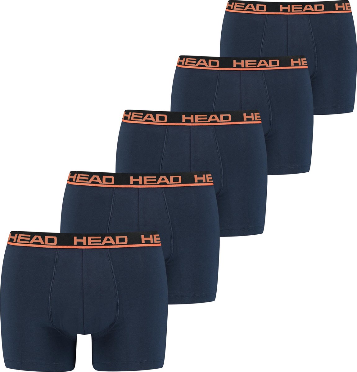 Head calzoncillos bóxer naranja peacoat 5-pack-l