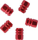 Carpoint ventieldopjes auto rood | ventieldoppen auto universeel | 5 stuks