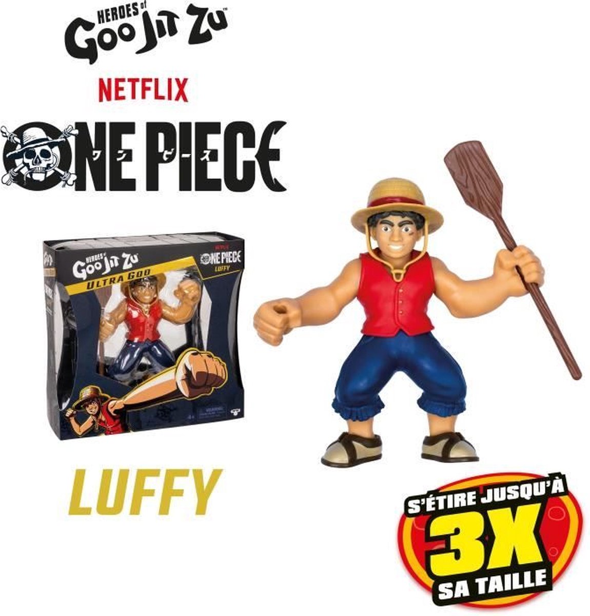 Moose toys one piece goo jit zu stretch figure legendary luffy 11 cm mini-figuur