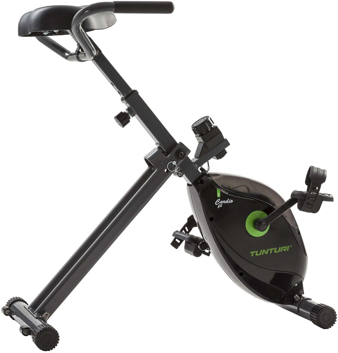 Cyclette Tunturi cardio fit d20 - pieghevole - cyclette da ufficio - cyclette con 8 livelli di resistenza - compatta