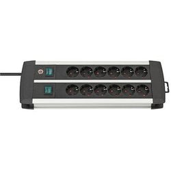 Brennerstuhl premium-alu-line technology power strip 12-way duo black 3m h05vv-f 3g1.5 the sockets are sch - 1391000912