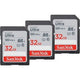 Pack3 sd card sandisk 32gb ultra