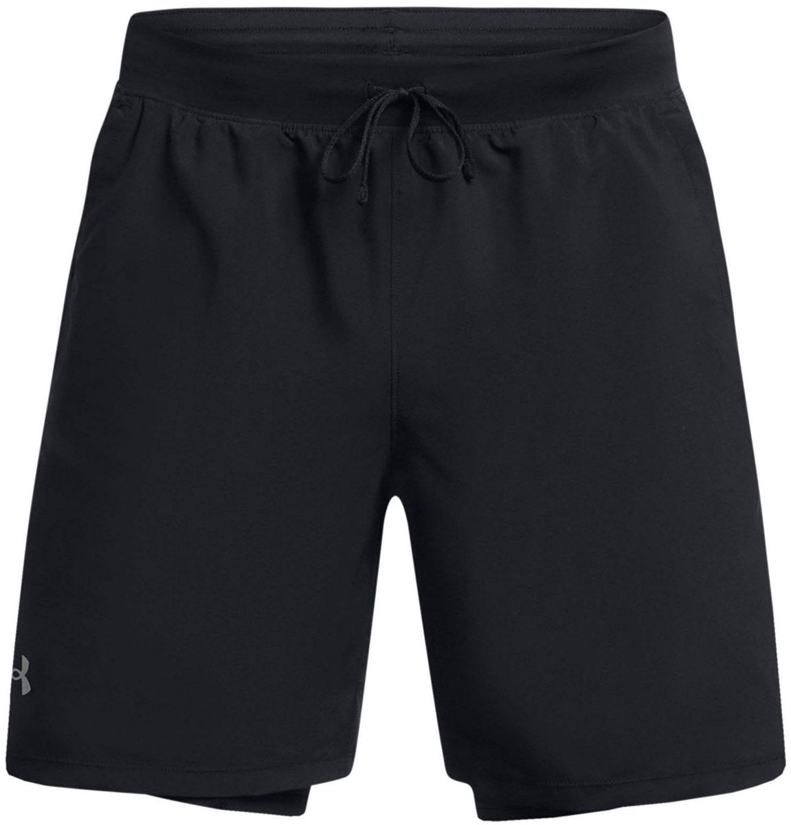 Under Armour UA Launch 7'' 2-in-1 Shorts-BLK Pantalón deportivo hombre - Negro - Reflectante