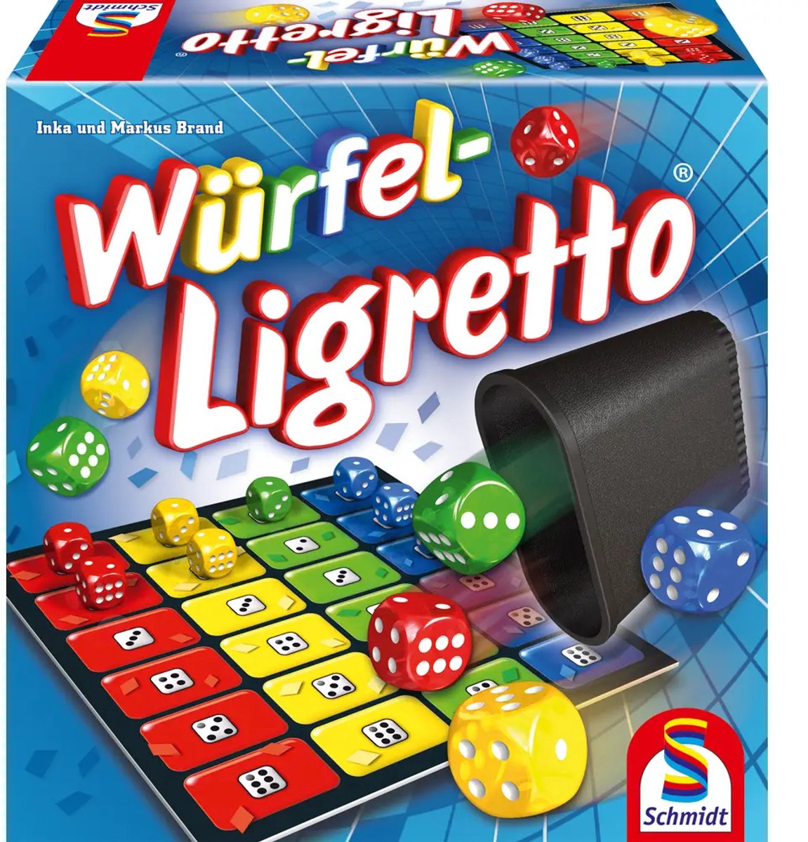 Schmidt ® - dice ligretto® - gioco d'azione con dadi - gioco a reazione rapida - da 8 anni - 2-4 giocatori