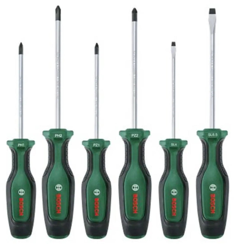 Juego de destornilladores verdes bosch 6 piezas - 1600a02bx7
