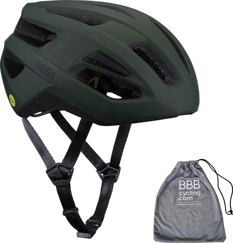Bbb cycling dune mips 2.0 fietshelm volwassenen - mtb helm racefiets helm met helmtas - wielrenhelm - fietshelm dames - fietshelm heren - olijfgroen - maat l - bhe-22t