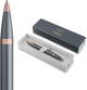 Parker im-balpen | finishing touch-collectie | leisteenafwerking | medium | blauw | geschenkverpakking