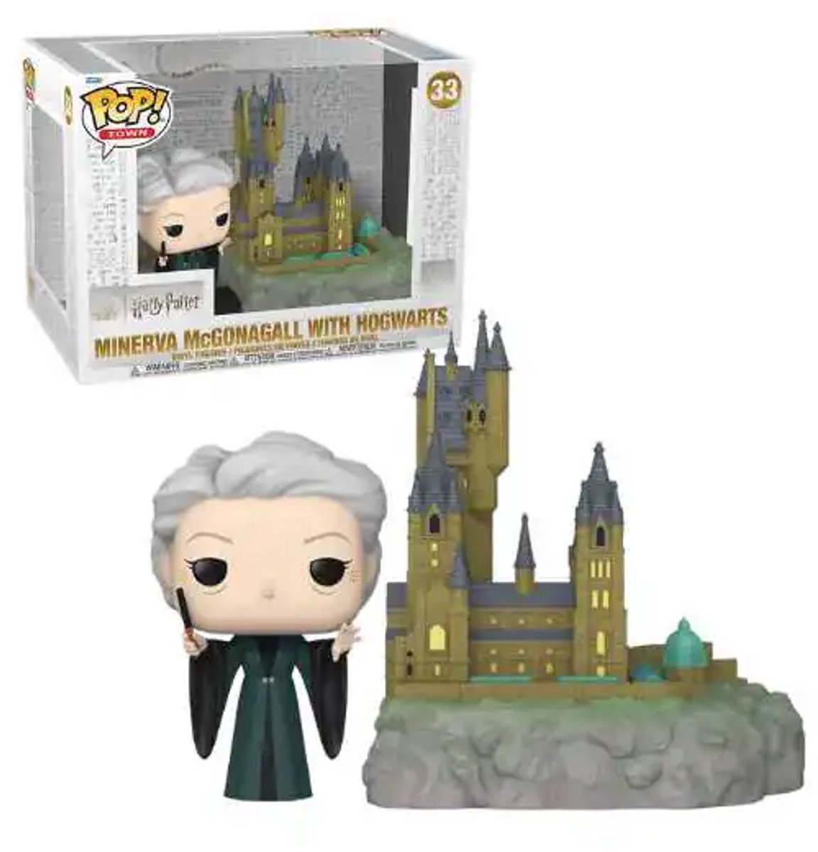 Funko harry potter minerva mcgonagall con hogwarts (pop! town) figura vinilo nº. 33 pop unisex! ciudad - neutral - estándar