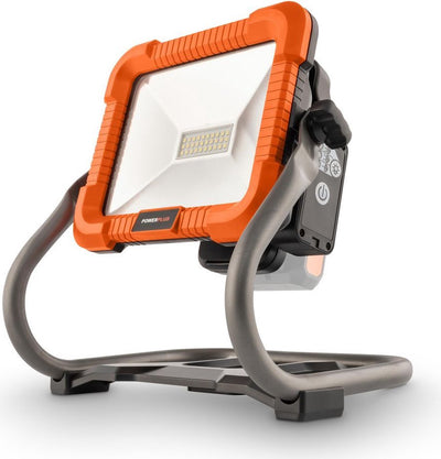 Faretto portatile Powerplus a doppia alimentazione POWDP8031 - Lampada da cantiere a LED da 20 V e 2700 lm - senza batteria e caricabatterie