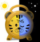 Alecto bc100tiger - trainer per il sonno per bambini - sveglia per bambini con lampada notturna - tigre