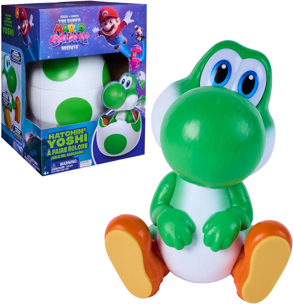 Hatchin' yoshi super mario galaxy the movie interactief yoshi figuurtje