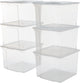 Iris useful storage box opbergbox - 30l - kunststof - transparant - set van 6