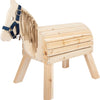 Cavallo di legno a piede piccolo compatto