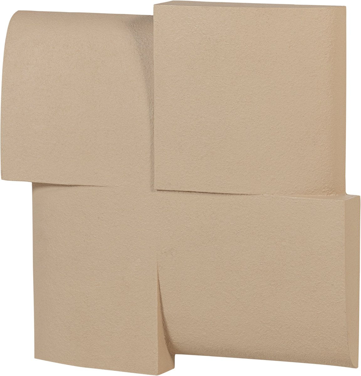 Decoración de pared Woood Tide - aspecto hormigón - arena - 86x86x11