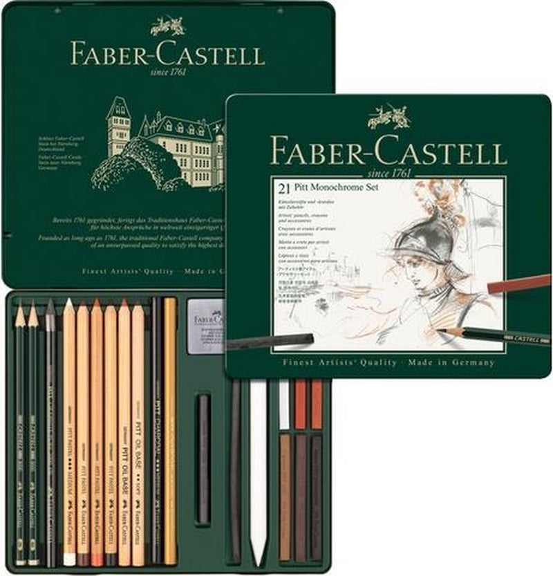 Set monocromatico Faber-castell Pitt - 21 pezzi - fc-112976