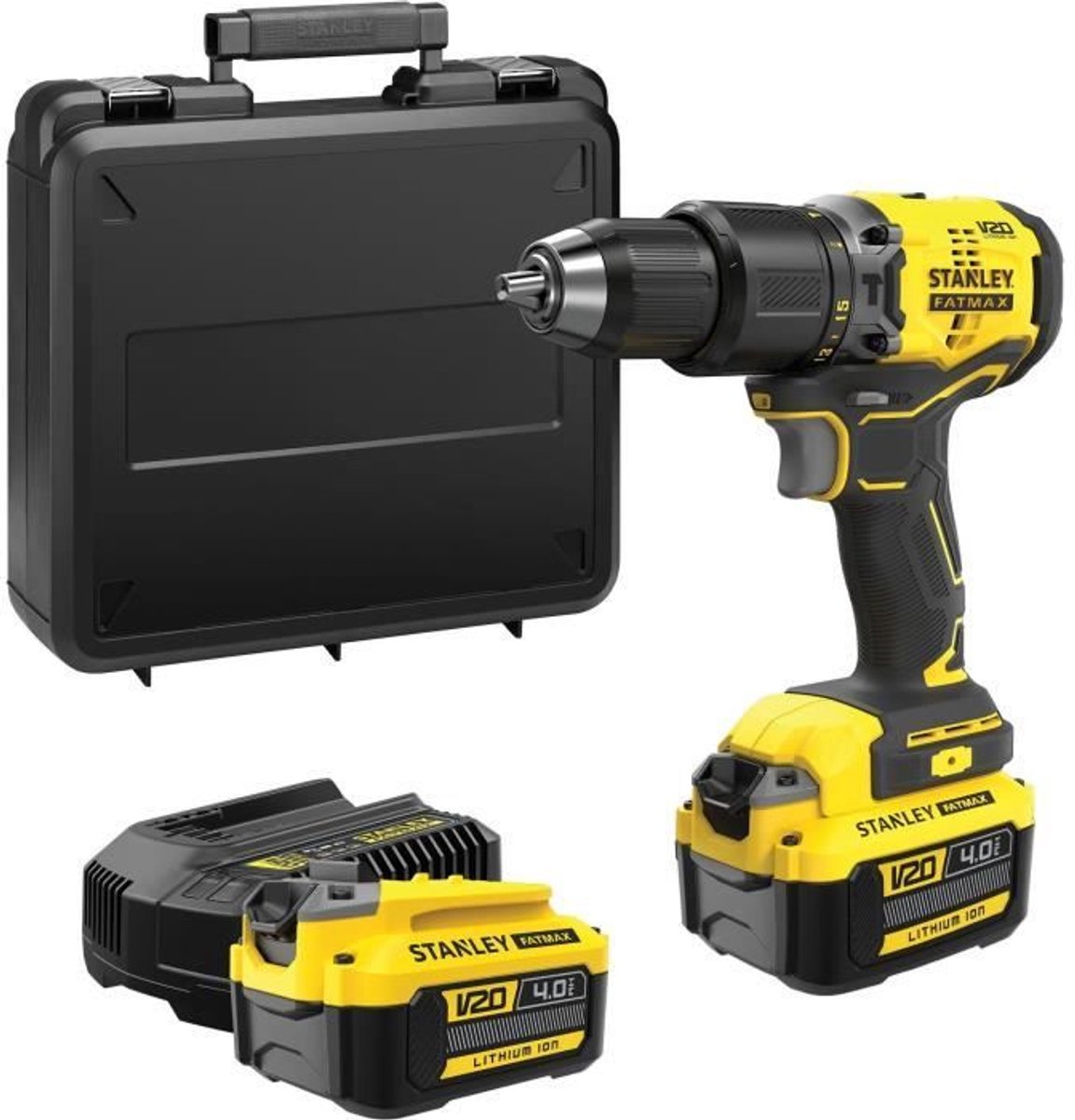 Stanley fatmax v20 - cordless drill - 18v - 60nm - brushless motor