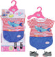 Pijama de baño con zapatos baby born - complementos para muñecos de hasta 43cm - tema tiburones