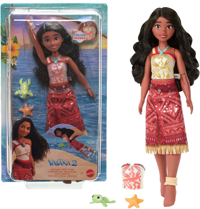 Mattel Disney Vaiana 2 Nadando Tautai Vaiana - Muñeca De Moda
