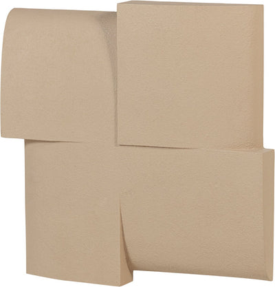 Decorazione da parete Wood Tide - aspetto cemento - sabbia - 86x86x11